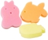 Candy baby bathtub sponge 4 pieces for unisex-yellow