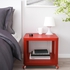 TINGBY Side table on castors - red 50x50 cm