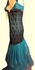 STYLISH TALL EVENING DRESS. HIGH QUALITY. IMPORTED. BLUE AND BLACK.