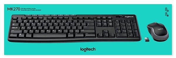 Logitech MK270 2.4Ghz Wireless Desktop Mouse and Keyboard Combo