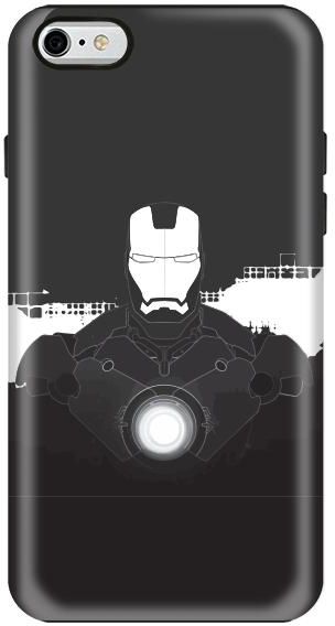 Stylizedd Apple iPhone 6 Plus Premium Dual Layer Tough Case Cover Gloss Finish - Iron Man Beam