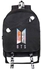 Bangtan Utility School Backpack 17.7 inches Black/White