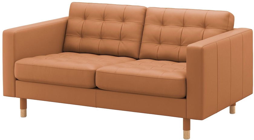 LANDSKRONA 2-seat sofa - Grann/Bomstad golden-brown/wood