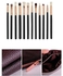 18-Piece Eye Makeup Brush And Collagen Eye Mask Set With Bag Multicolour