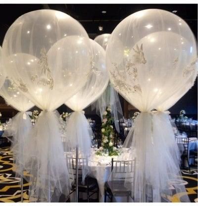 10 Pieces Jumbo Large Round Latex Balloons Transparent Clear Giant Wedding Balloons
