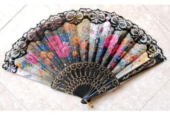 Portable Chinese Style Hand Painted Folding Fan - Random Shape & Color