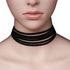 Maestro Makeover Layered Leather Choker Necklace - Black
