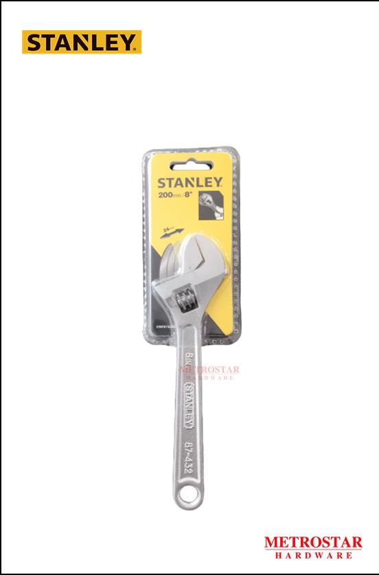 Stanley 8'' Chromed Adjustable Wrench