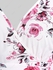 Plus Size Floral Back Cutout Butterfly Sleeve Surplice Blouse - M | Us 10
