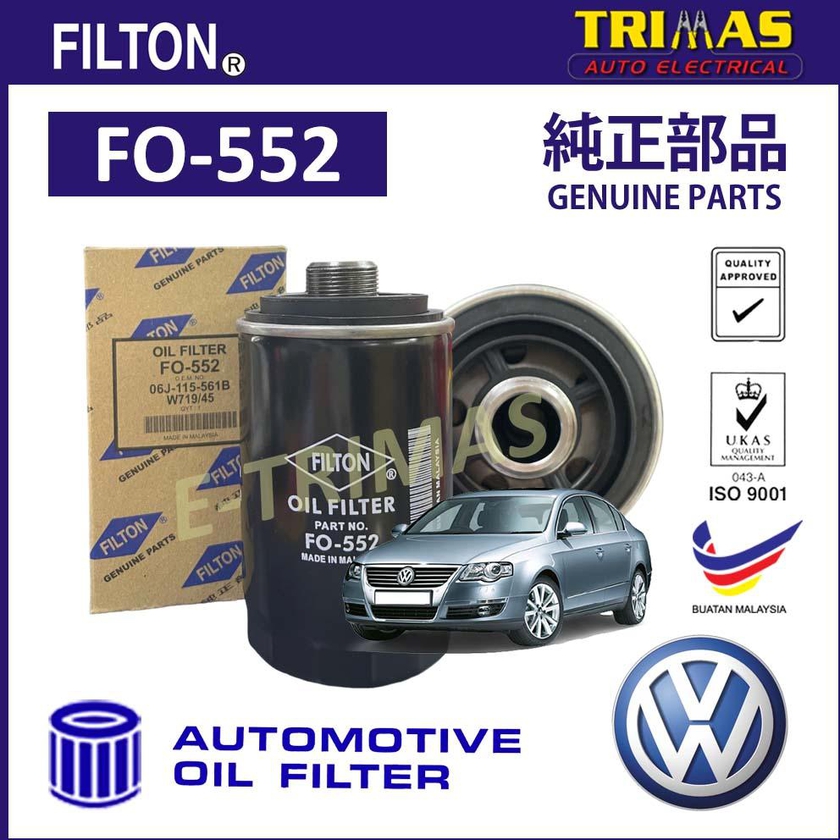 FILTON Oil Filter Volkswagen Passat B6 3C2 3C5 Engine EA113 EA888