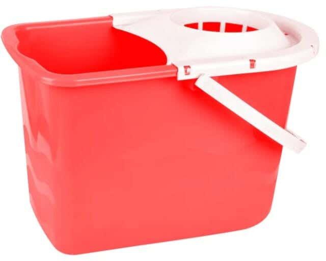 Get El Helal & Star Plastic Bucket with wringer, 21,8x12x5,6 cm - Red with best offers | Raneen.com