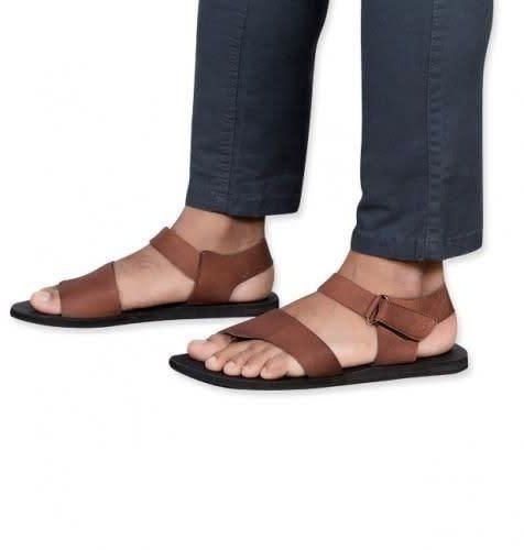 Men's Leather Sandals - Brown