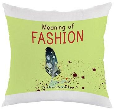 Meaning Of Fashion Printed Cushion Cover Green/White/Red 40 x 40centimeter