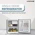 KROME 60L Single Door Refrigerator Silver - KR-RDC60H