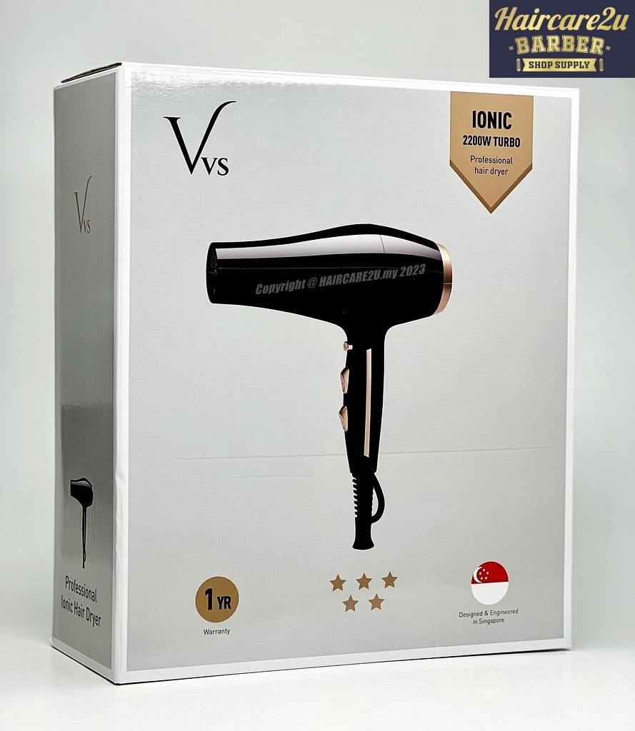 VVS KF-8955 Ionic 2200W Turbo Hair Dryer (Black)