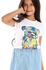 Andora Blue, Green, Yellow & White Front Colored Bear Tee