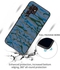 OKTEQ TPU Protection and Hybrid Rigid Clear Back Cover Case Blue Camouflage for Samsung Galaxy S22 Ultra 5G