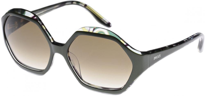 Emilio Pucci Oval Women's Sunglasses - Transparent Green EPUCCISUN-EP657S-024-59-16-130