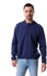 Ted Marchel Midnight Blue Buttoned Sweatshirt With Drawstring