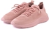 LARRIE Ladies Lace Up Fit Light Cushioned Sneakers - 4 Sizes (Pink)
