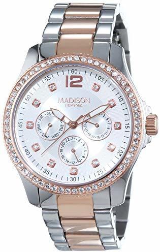 Madison NY - Jolie Two-Tone Ladies Silver Dial Stainless Steel Watch