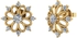 18 Karat Gold 0.57 Carat Diamond Delicate Stud Earrings