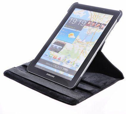 360 Degree Rotating Leather Case Cover With Stand for samsung galaxy tab 10.1" p7500 p7510  (black)