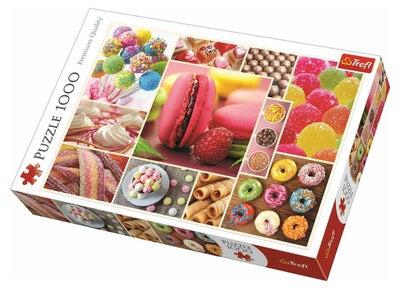 مجموعة أحجية تركيب الصور المقطعة بتصميم حلوى مكونة من 1000 قطعة 68 x 48سنتيمتر