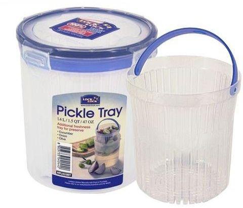 Lock & Lock HPL933BT round Tall Food Container 1.4Liter With Pickle Tray