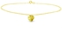 18 Karat Solid Yellow Gold 7 mm Citrine Chain Bracelet