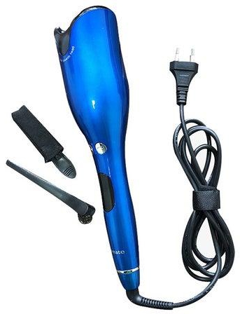 Multifunctional Automatic Spiral Rotating Hair Curling Roller Blue
