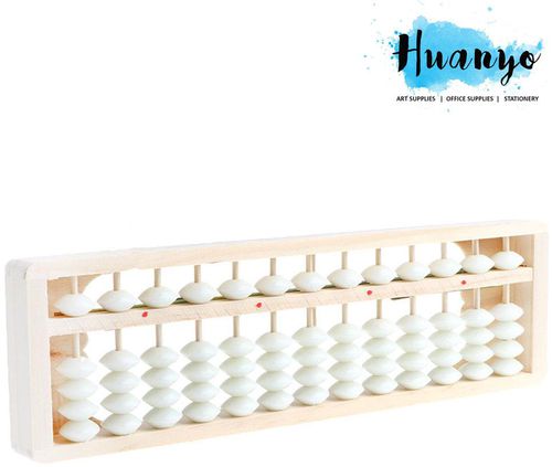 Huanyo Classic Ancient Student Calculator Wooden Frame Abacus 13 Rolls