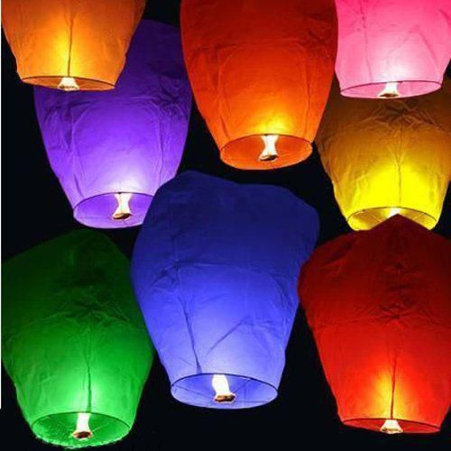 50pcs colourful sky lanterns,China sky ballons