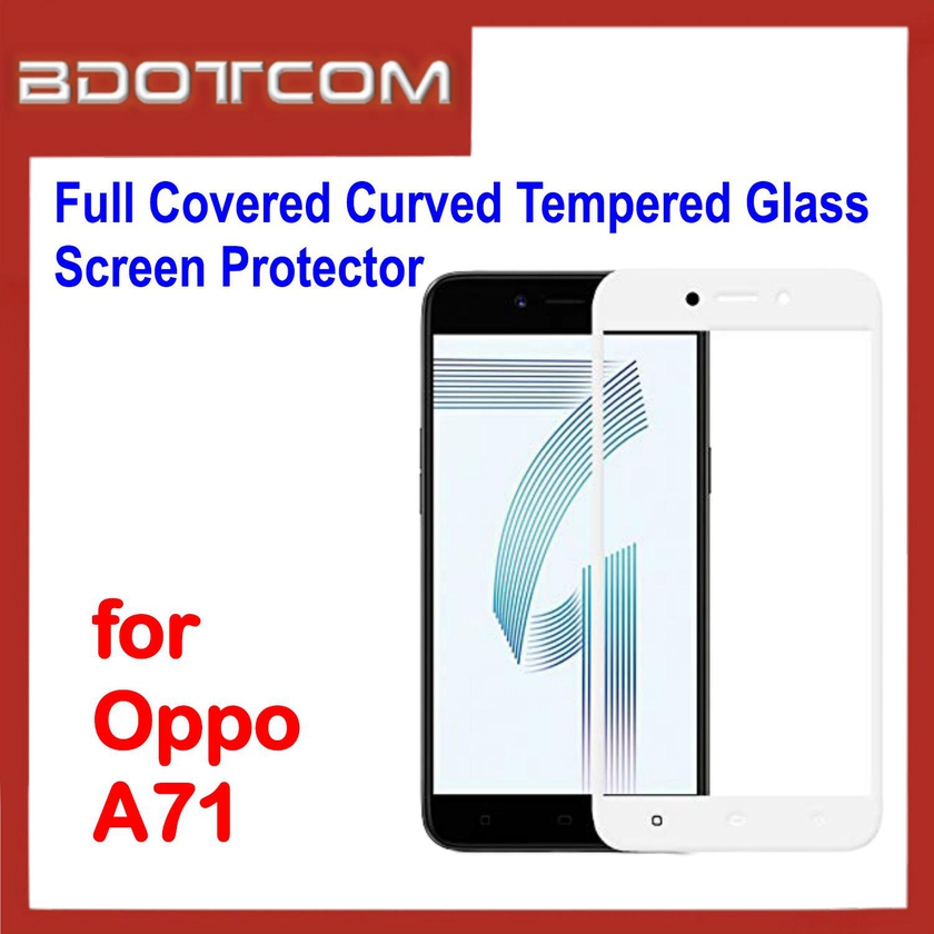 Bdotcom Full Covered Curved Tempered Glass Screen Protector for Oppo A71 (White)