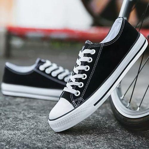 Generic Black Old School Canvas Rubber Shoes