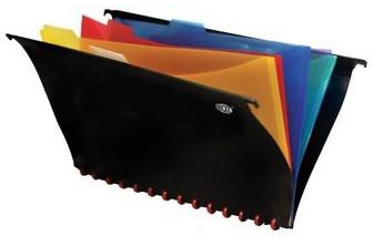 PVC Hanging File with 5 Color indexed Folder, F/S, (210x330mm)
