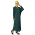 Afili Zippered Abaya for Women - Medium, Emerald Green