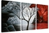 ويكو ارت لوحات زيتية فنية جدارية لشجرة السحابة جيكلي بتصميم منظر طبيعي لديكور المنزل، 3 لوحات، متعدد الألوان
