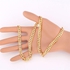 Two Tone Gold Plated Chain Necklace and Bracelet Jewelry Set
