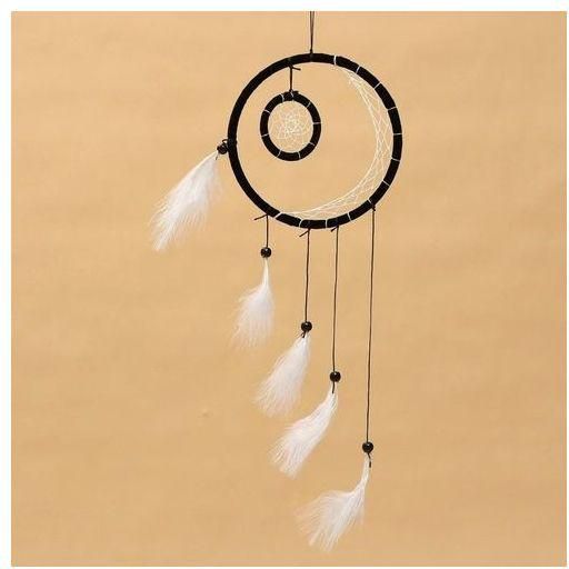 Universal Handmade Dream Catcher With White Feathers For Car Wall Hanging Decor Ornament