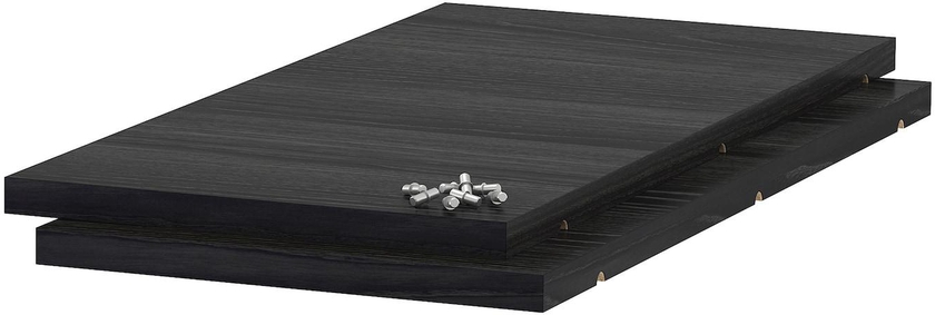 UTRUSTA Shelf - wood effect black 30x60 cm