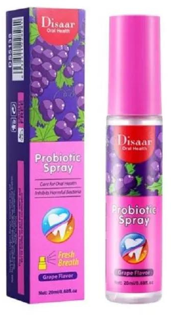 Disaar Probiotic Spray Fresh Breath Grape Flavor Oral Freshener