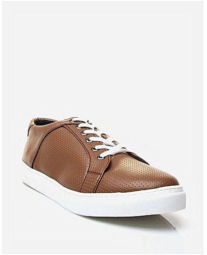 WiiKii Leather Casual Sneakers - Brown