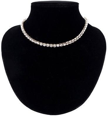 Diamond Choker Necklace Silver