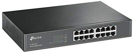 TP-Link TL-SG1016D 16-Port Gigabit Desktop/Rackmount Switch, Plug & play, Auto MDI/MDIX, Auto Negotiation, Energy-Efficient Technology