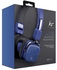 KitSound Clash Evolution Wireless Bluetooth On-Ear Headphone with Microphone Blue