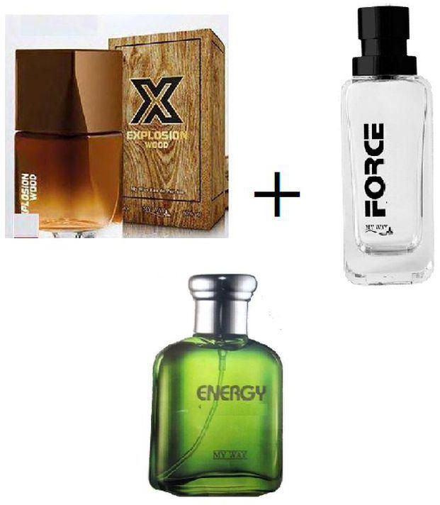 My Way Explosion Wood - EDP - For Men - 65 Ml + Force - EDP - For Men - 55 Ml + Energy - EDP - For Men - 50 Ml
