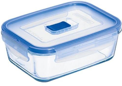Luminarc 3.4-Cup Rectangle Pure Box Container with Lid, 6.8 by 5 by 2.3-Inch, 6.8 x 5 x 2.3, Clear