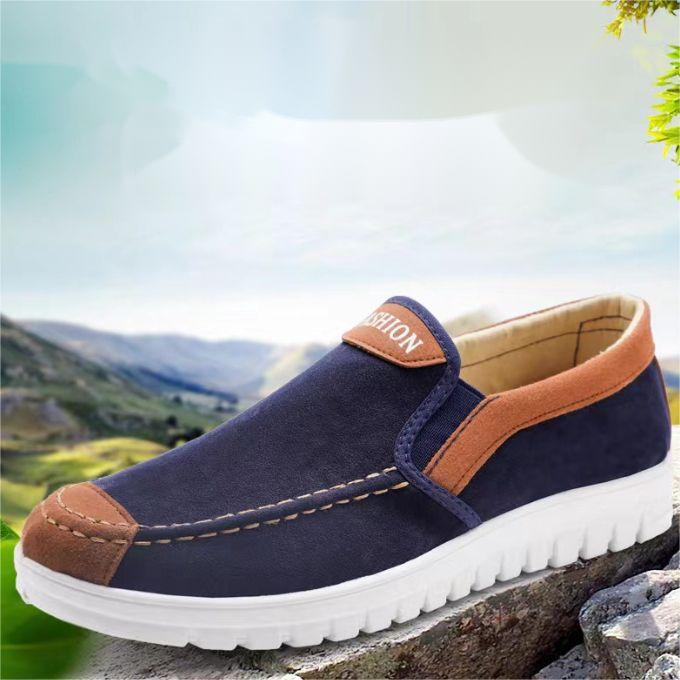 Loafers Shoes Canvas Shoes Casual Shoes Mens Sneaker Blue