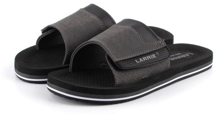 LARRIE Men Slip On Sandals - 4 Sizes (Dark Grey)